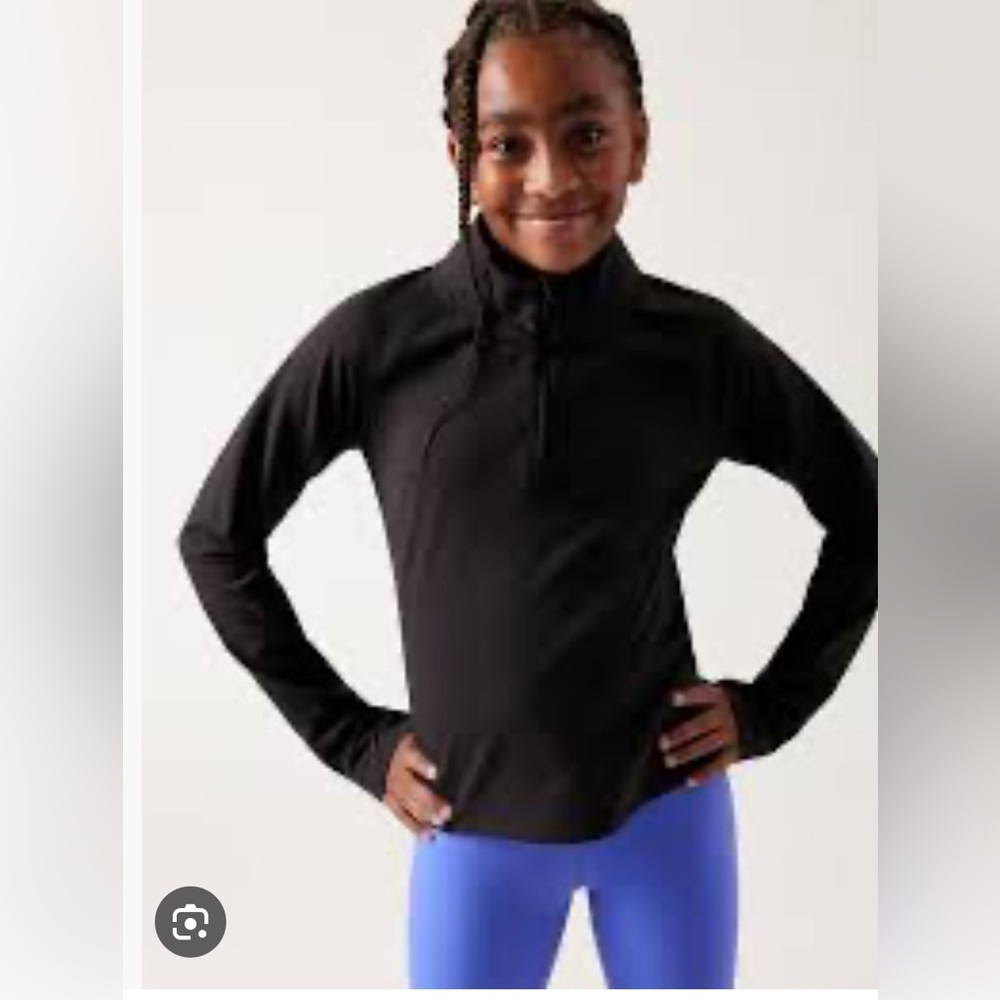 Athleta Girl Icebreaker half zip top, size XXL/16, fits like women’s Small